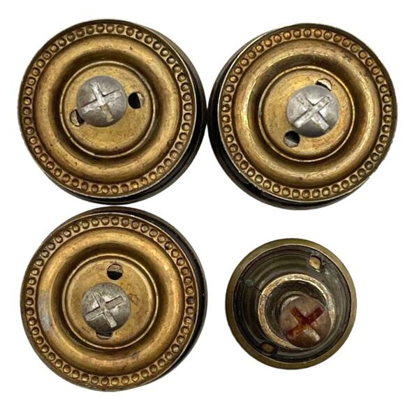 Vintage Brass Cabinet Drawer Pulls Handles Knobs Hardware Dresser Kitchen Lot - Picture 2 of 5